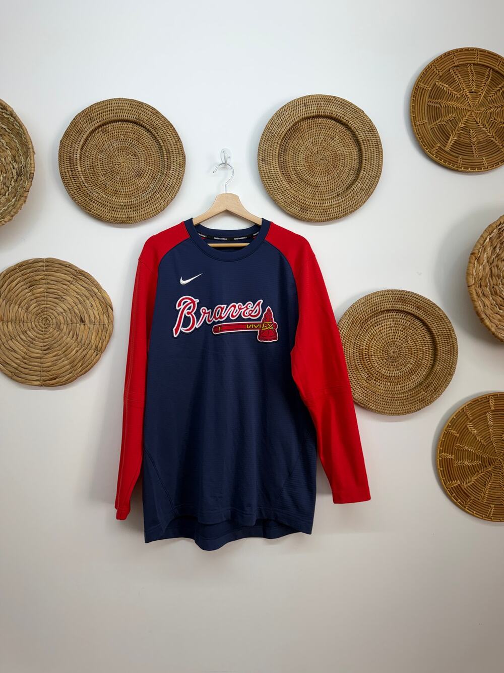 Nike Baseball Atlanta Braves Long Sleeve Top Mens Large